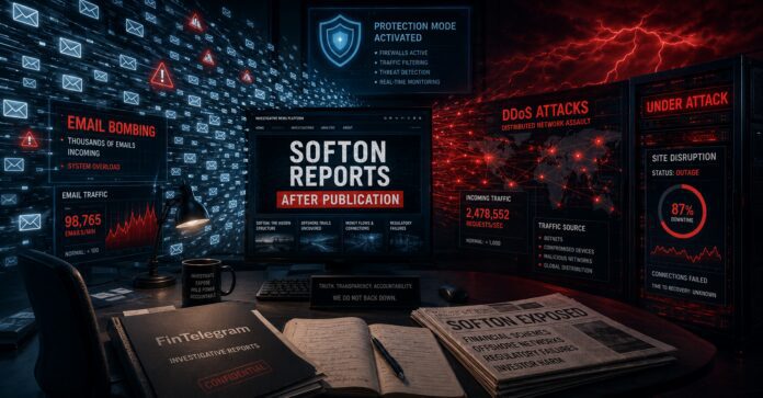 DDoS attacks on FinTelegram after Softon reports